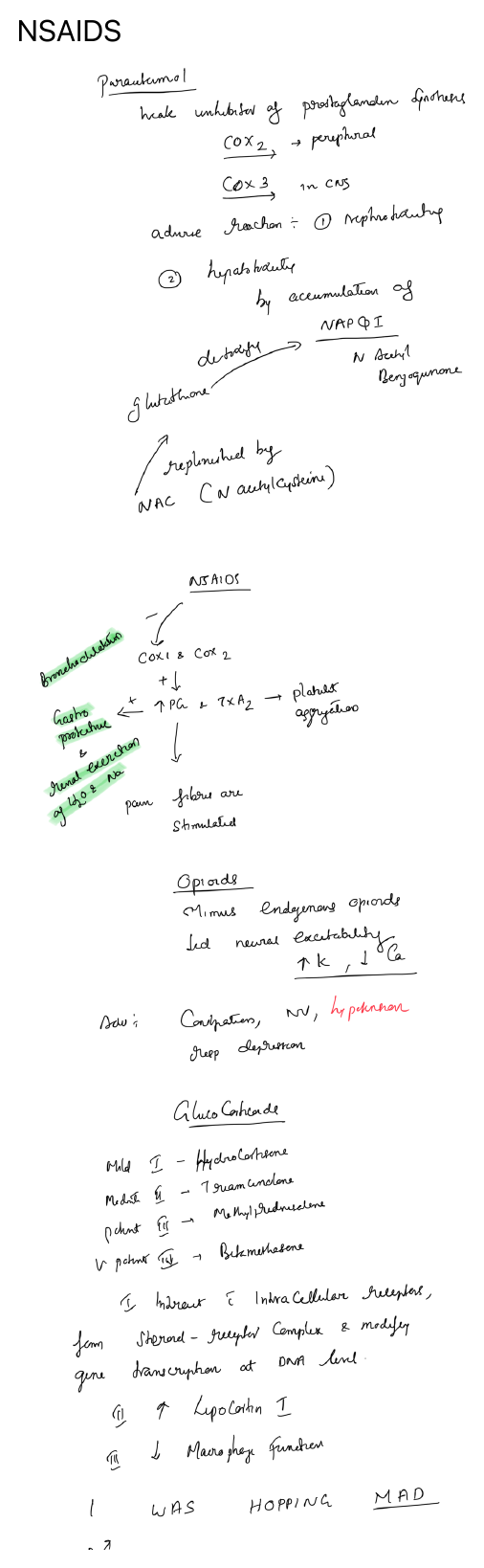 NSAIDs summary