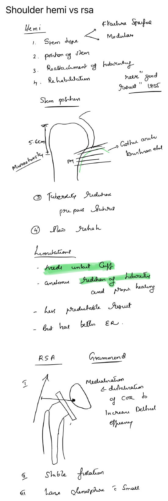Shoulder hemiarthroplasty versus reverse shoulder arthroplasty